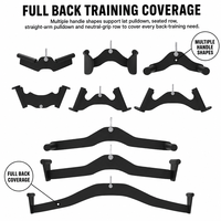 Kit d'accessoires universels pour machine à câble : Barre de tirage latéral à anneau en D, Barre en V pour triceps, Poignée de rame pour entraînement du dos en salle de sport