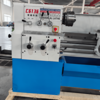 Tour à métaux horizontal CNC Yade de haute qualité, modèle C6136*1000, pour travaux légers, 4 stations d'outils, vitesse de broche 25-1600 tr/min, garantie 1 an