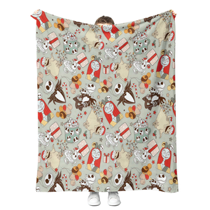 Nouvelle couverture <span class=keywords><strong>en</strong></span> flanelle imprimée <span class=keywords><strong>en</strong></span> 3D, motif Nightmare Before Christmas, design personnalisable, couverture <span class=keywords><strong>en</strong></span> polaire douce et confortable pour la maison et les voyages - Product Image 4