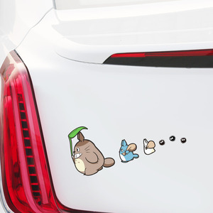 Autocollant de voiture <span class=keywords><strong>Totoro</strong></span>, dessin animé, créatif, Animal drôle, autocollant de voiture, pare-brise de voiture, accessoires de voiture, décalcomanie - Product Image 2
