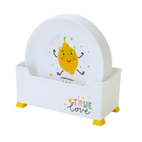 Assiettes en plastique PP pour enfants, ensemble d'assiettes rondes de 6 pouces pour enfants, pour usage intérieur et extérieur, Logo personnalisable, 20 pièces