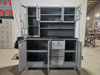Meuble de cuisine en acier inoxydable à assembler, mobilier de maison écologique, structure démontable, couleur personnalisable, en vente