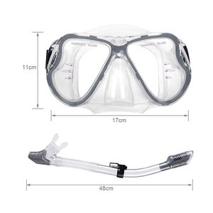 Logotipo personalizado Juegos de 2 piezas <span class=keywords><strong>Gafas</strong></span> templadas para adultos Conjunto de máscara de buceo Equipo de esnórquel con bolsa de malla - Product Image 6