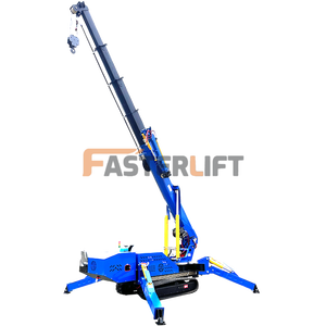 CE Mini araña grúa sobre orugas elevador de vidrio cortina pared elevación telescópica 8T pequeña araña grúa - Product Image 5