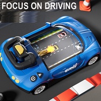 Machine de jeu de course électrique KK, voiture jouet éducative en plastique pour enfants avec volant électronique, éclairage et musique, rouge, pour les âges 5-13 ans
