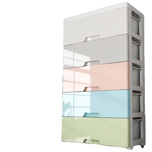 Gabinete de almacenamiento de ropa interior con marco hueco, armario de plástico para mesita de noche, armario para bebé - Product Image 1