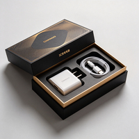 Boîte cadeau personnalisée, élégante et raffinée, impression couleur, estampage or, pour batteries externes et chargeurs rapides