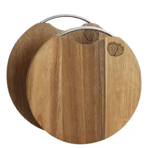 Planche à découper de forme arrondie bloc de hachoir de coupe de légumes et de fruits pour une utilisation en cuisine planche à découper en bois nouvellement conçue