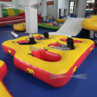 Hot Beach Resort eau gonflable remorquable 5 passagers flottant bateau de ski nautique train en marche Disco bateau