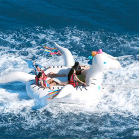 Bateau gonflable géant licorne pour adultes, radeau flottant, flotteur de piscine pour enfants