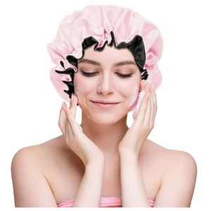 Ensemble de trois bonnets en satin pour femmes et filles, bonnet de nuit pour protéger les cheveux des femmes, assure un sommeil paisible, cadeau promotionnel - Product Image 4