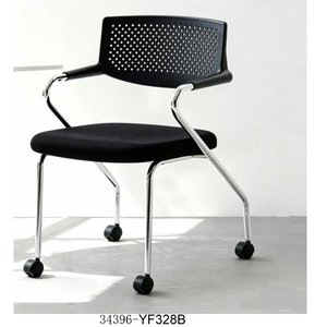 Modern Mesh Office <b>Chair</b> 34396-YF328 Ergonomic Swivel Desk <b>Chair</b> with Fixed Armrests and Plastic Base - Product Image 3