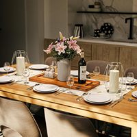 Planche à découper en bois de 24 pouces avec poignée, plateau rectangulaire pour servir la viande, les steaks, les biscuits et les fruits, décoration et présentation