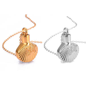 Ciondolo medaglione cremazione stella marina conchiglia in acciaio inossidabile apribile unico Hotsale - Product Image 2