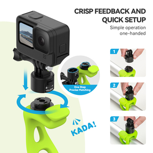 Nuevo Soporte de Manillar Giratorio 360° de Goma con Liberación Rápida Telesin, Soporte Elástico para Bicicleta/Tubo para Cámaras Insta360 / <span class=keywords><strong>GoPro</strong></span> / DJI - Product Image 6