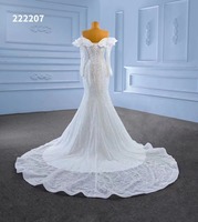Feishiluo robes de mariée sirène de luxe manches courtes ivoire poire perle robe de mariée robe sur mesure