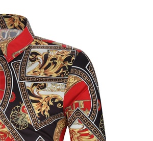 <span class=keywords><strong>Camicie</strong></span> da <span class=keywords><strong>uomo</strong></span> <span class=keywords><strong>a</strong></span> maniche lunghe con stampa floreale, stile hawaiano, casual e larghe, ideali per le vacanze - Product Image 3