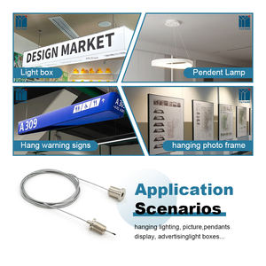 Luminaires personnalisés, kit de <span class=keywords><strong>suspension</strong></span> de câble, lumières, pince de câble réglable, fil d'acier, kit de <span class=keywords><strong>suspension</strong></span> au plafond - Product Image 3