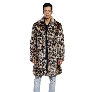 Cappotto con colletto da uomo in pelliccia di leopardo in pelliccia sintetica cappotto caldo autunno e inverno nuovo stile - Product Image 2