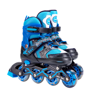 <span class=keywords><strong>Patines</strong></span> en Línea para Niños, Económicos y Populares, <span class=keywords><strong>4</strong></span> <span class=keywords><strong>Ruedas</strong></span>, Marco Ajustable de Aleación de Aluminio, <span class=keywords><strong>Ruedas</strong></span> de PVC con LED - Product Image 2