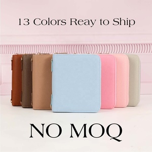 Tốt nhất bán A7 da ngân sách phong bì Zip túi Fly Leaf tùy chỉnh 6 Nhẫn Pebble da chủ tài liệu etsy Ins TK FB - Product Image 2