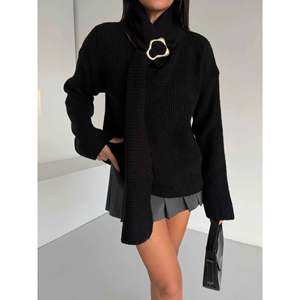 Pull à col châle pour femme, collection 1574 - Product Image 3