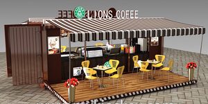 คีออสกาแฟสำเร็จรูปจากตู้คอนเทนเนอร์ขนส่งสินค้าสมัยใหม่สำหรับอยู่อาศัย - Product Image 2