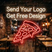 Enseigne néon personnalisée avec logo pizza, éclairage mural intérieur, enseigne néon avec logo pizza pour restaurant, café, bar, pub, magasin, maison, décoration artistique