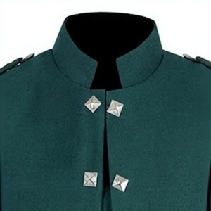 Chaqueta Escocesa Doble de Lana y Viscosa para Hombre, con Chaleco Bordado, Cuello Alto con Botones, Ropa Formal de Invierno - Product Image 5