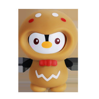 Jouet anti-stress en caoutchouc en forme de pingouin de Noël mignon, à habiller et à transformer, jouet à presser, cadeau pour enfants, directement de l'usine