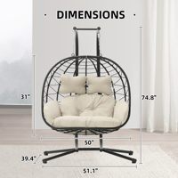 Jardin Teardrop Hamac Egg Kids Egg Swing Chaise suspendue avec capuche