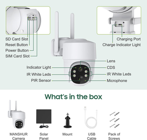 <span class=keywords><strong>Camera</strong></span> an ninh năng lượng mặt trời trắng di động ngoài trời 4G LTE với độ phân giải 2K 110 ° <span class=keywords><strong>Camera</strong></span> săn mạng <span class=keywords><strong>IP</strong></span> xem trực tiếp không cần wifi - Product Image 3