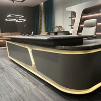 Ensemble de bureau de direction en panneaux de bois modulaires de luxe, design moderne de haute qualité, poste de travail pour PDG, usage commercial Baiyuan BY-L16