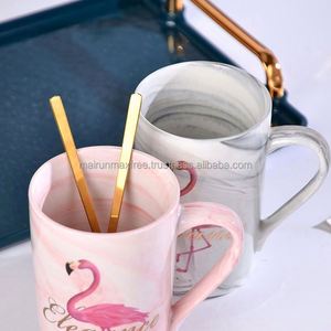 2024 Unique Promotional Product <b>Marble</b> Mug Printed Porcelain Design Ceramic MR MRS Coffee Couple Gift Cup Set for Wedding Gifts - Product Image 2