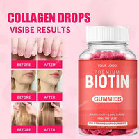 Gummies véganes OEM Halal Biotine Collagène Kératine pour la croissance des cheveux, supplément de vitamines pour cheveux, peau et ongles