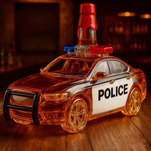 Carafe à whisky amusante en verre transparent, carafe à vin en forme de voiture, carafe à whisky et à vin unique en forme de voiture de police - Product Image 4