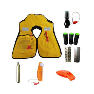 سترة نجاة قابلة للنفخ بغرفة مزدوجة معتمدة من <span class=keywords><strong>SOLAS</strong></span> بقوة 150 نيوتن للسلامة البحرية - Product Image 4