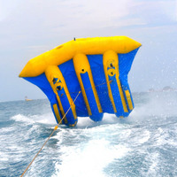 Tube gonflable de poisson volant de bateau de banane de poisson volant de PVC de 6 personnes remorquable pour des jeux de l'eau