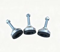 Pieds de nivellement réglables robustes, pied de support de machine chromé avec base en caoutchouc anti-vibration M8 M10 M12 M16