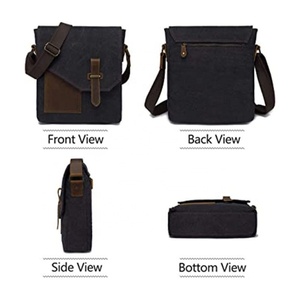 Leather Men Messenger Shoulder Cross Body Bag Canvas Cross Body Bag for Girls - Product Image 5