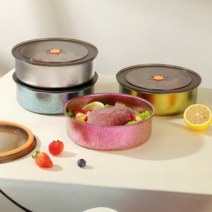Contenants alimentaires hermétiques en titane pur, carrés, 450 ml, bactériostatiques, colorés, motif fleur <span class=keywords><strong>de</strong></span> glace, étanches, compatibles lave-vaisselle - Product Image 2