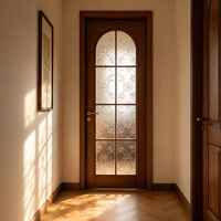 Porte intérieure en bois massif de style français, multi-panneaux verticaux, pour chambre à coucher, villa, personnalisation sur mesure