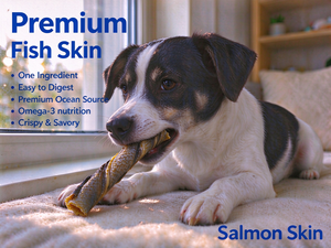 Golosinas para Perros con Alto Contenido de Proteínas, Marca Privada OEM ODM, Retazos de Piel de Salmón, Golosinas para Limpiar los Dientes para Perros de Todas las Razas y Tamaños - Product Image 1