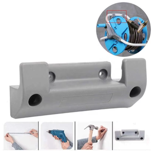 Support de tuyau d'arrosage <span class=keywords><strong>mural</strong></span> en PVC, 2 pièces, avec 4 vis d'expansion - Product Image 4