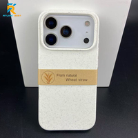 Étui de téléphone en paille de blé biodégradable TPU pour iPhone 11-18 Pro Max, charge magnétique sans fil, antichoc, OEM ODM, gravure laser