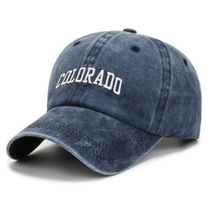 Gorras de Béisbol Deportivas Vintage Estilo Dad Hat, de Algodón Denim Lavado, Bordadas, Desgastadas, de 6 Paneles, Sin Estructura y con Visera Curva, Venta al Por Mayor Ecológica - Product Image 3