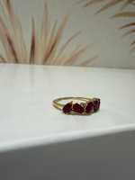 Bague Éternité Unisexe en Or Jaune 10K avec Rubis du Mozambique, Style Traditionnel et Délicat, Pierre Précieuse Naturelle