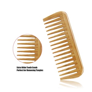 Juego de peines para el <span class=keywords><strong>pelo</strong></span> de bambú para hombre y mujer, secado en húmedo, <span class=keywords><strong>pelo</strong></span> largo y <span class=keywords><strong>corto</strong></span>, 3 uds. - Product Image 5