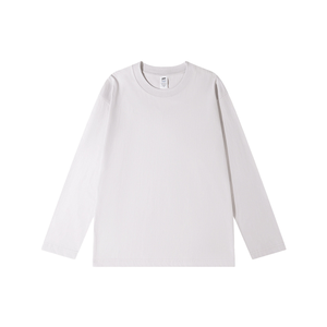 Camisetas de Manga Larga con Cuello Redondo para Hombre, 100% Algodón, Tallas Grandes, Corte Holgado, Secado Rápido, Camisetas Casuales para Chico, Venta al Por Mayor - Product Image 1