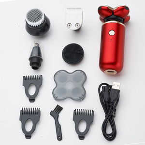 เครื่องโกนหนวดไฟฟ้าแบบโรตารี่ 5 in 1 สำหรับโกนผมและเครา ใช้ได้ทั้งแบบเปียกและแห้ง ชาร์จผ่าน USB สำหรับผู้ชาย ใช้ได้กับผิวหน้าและใบหน้า ใช้งานได้ที่บ้าน กันน้ำระดับ IPX4 - Product Image 3